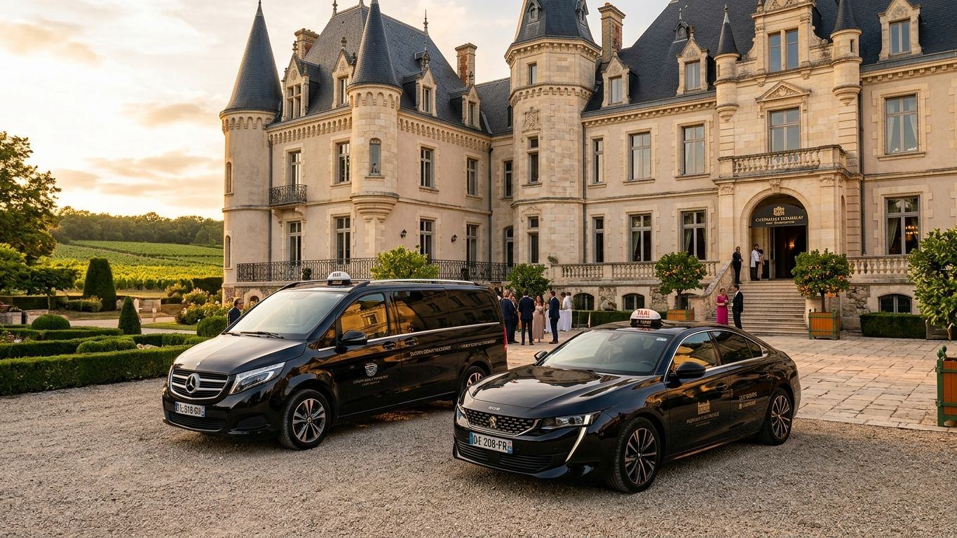 Taxi París - Le Mans — vehículo y conductor